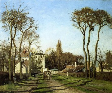  entra Pintura al %C3%B3leo - entrada al pueblo de voisins yvelines 1872 Camille Pissarro